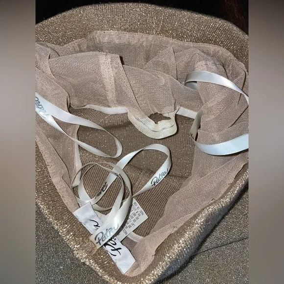 SOLD VINTAGE Glamorous Gold Knit Bandeau Tube Dress Vintage Size 6p - Picture 7 of 8